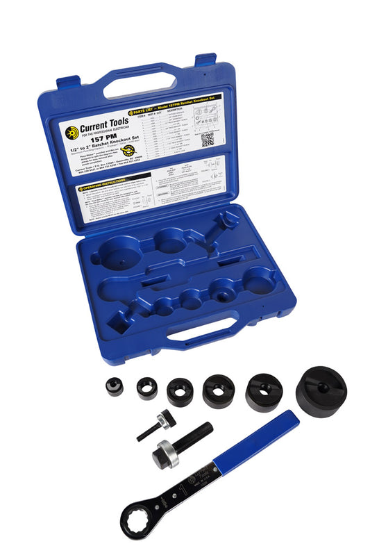 Current Tools Ratchet Knockout Set, 1/2 in - 2 in (157PM)