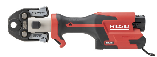 RP 251 Press Tool Battery Kit with ProPress Rings & Jaws (1/2"-1-1/4") and C1 Actuator