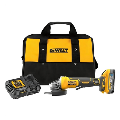 20V MAX* XR® Brushless Cordless 4-1/2 in. Paddle Switch Small Angle Grinder Kit with DEWALT POWERSTACK™ 5Ah Battery