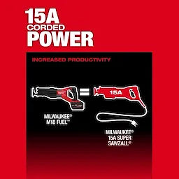Milwaukee M18 FUEL™ SUPER SAWZALL® Reciprocating Saw Kit (2722-21HD)