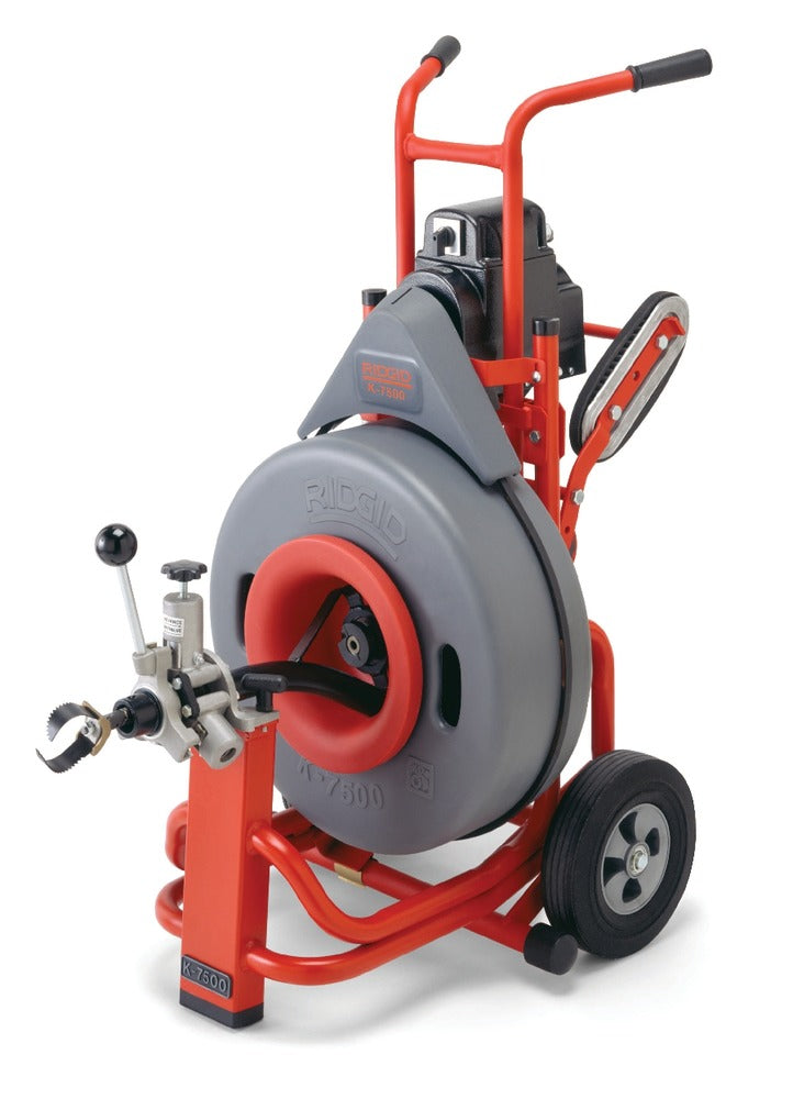 RIDGID K-7500 Auto-Feed Drum Machine with C-100 3/4 in. x 100 ft Cable, 115V (60052)
